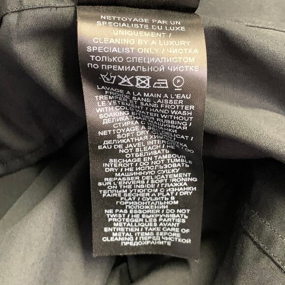 BALMAIN Size XS Black Silver Beaded Bib Nehru Collar Long Sleeve Shirt - Picture 8 of 8